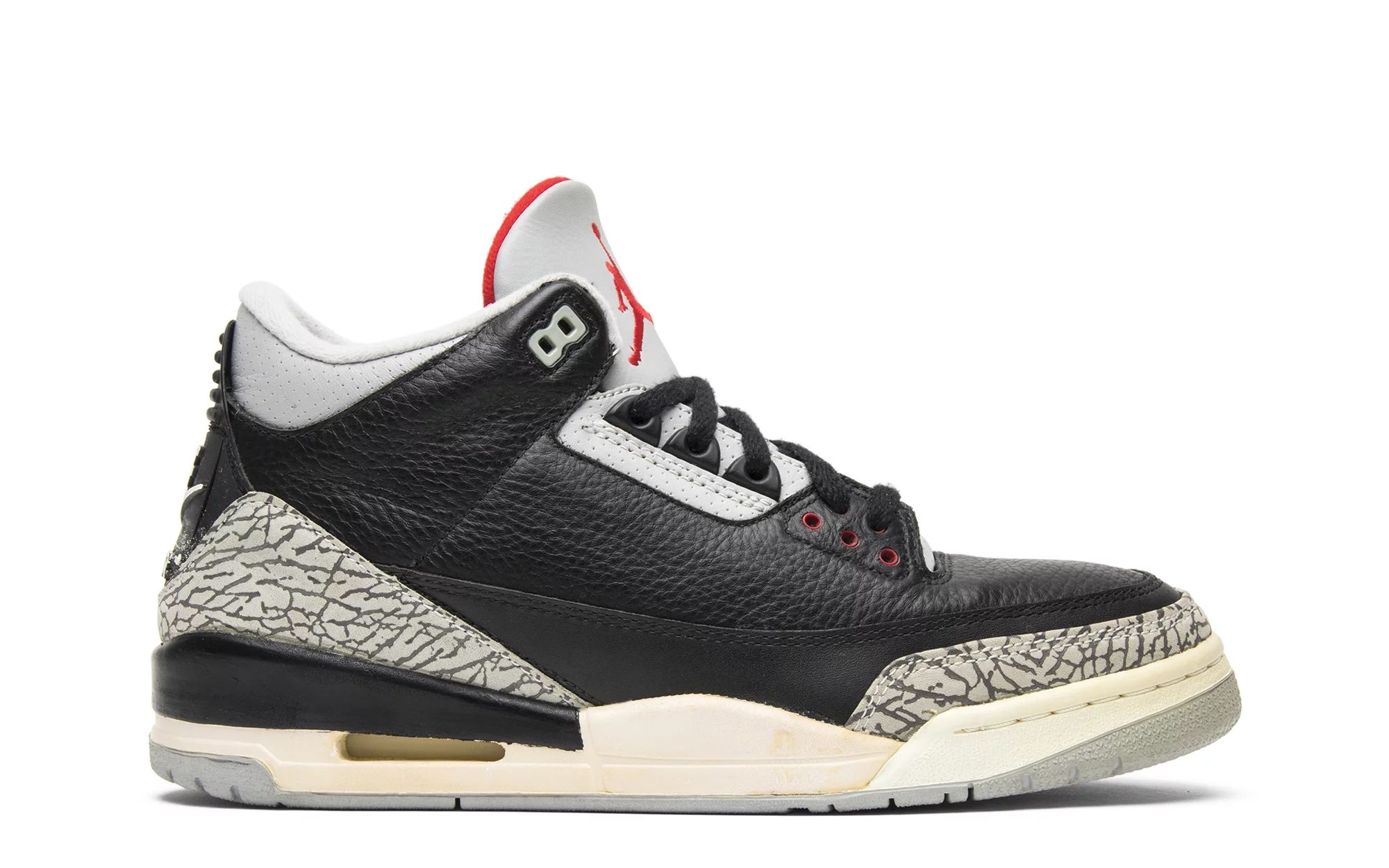 Jordan 3 hotsell black white gum